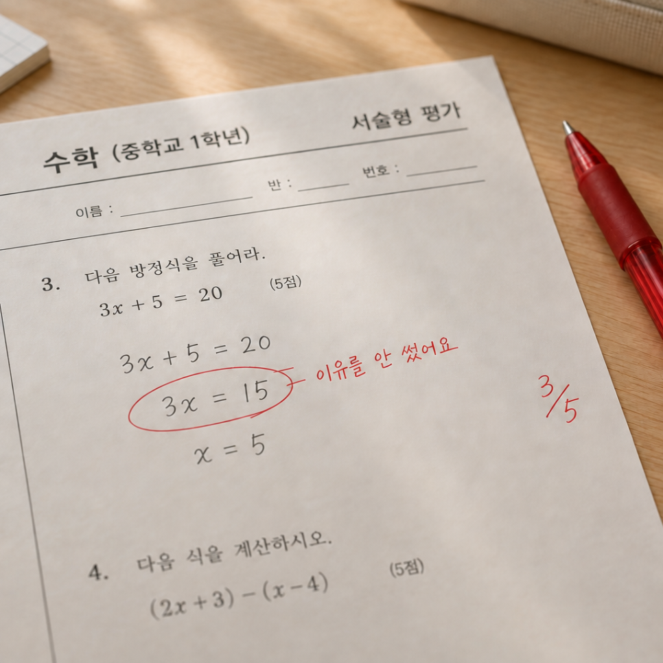 수학 서술형, 답은 맞았는데 왜 감점됐을까요?